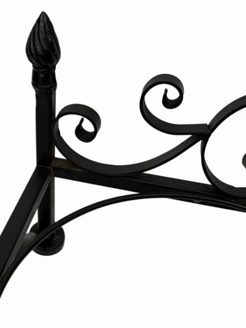 Vintage Victorian Style Wrought Iron Dog Food & Water Bowl Holder Ornate Scroll